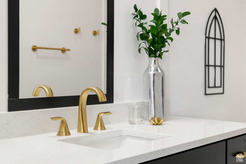 Bathroom view of vanity