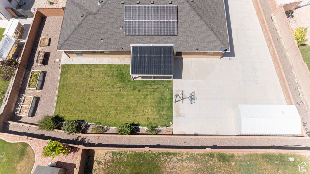 View from above of property