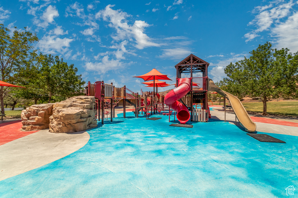 View of community jungle gym