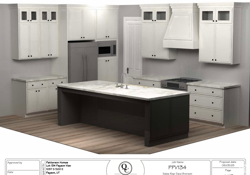 Kitchen featuring paneled built in refrigerator, white microwave, premium range hood, light wood-style flooring, and glass insert cabinets