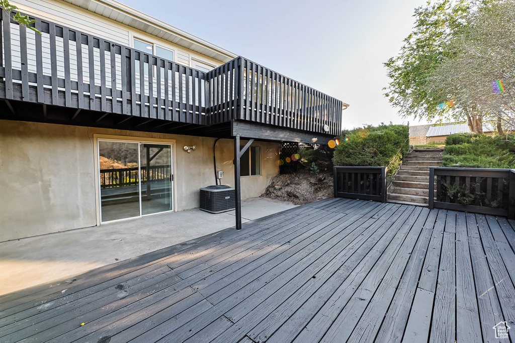 View of wooden deck