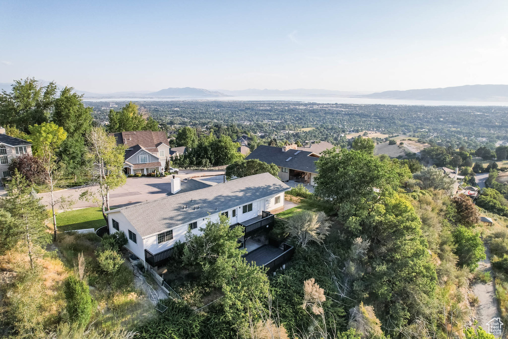View of subject property featuring a mountain backdrop