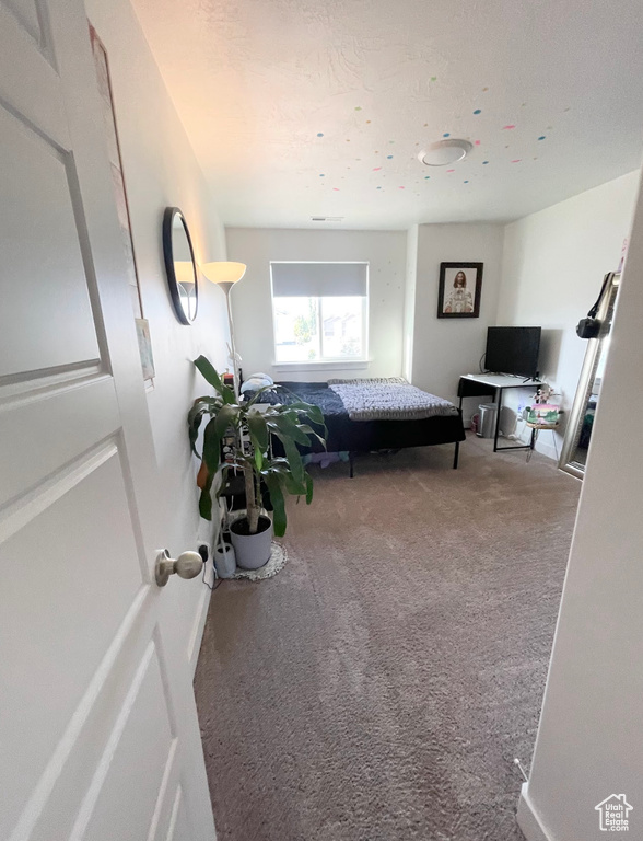 View of carpeted bedroom