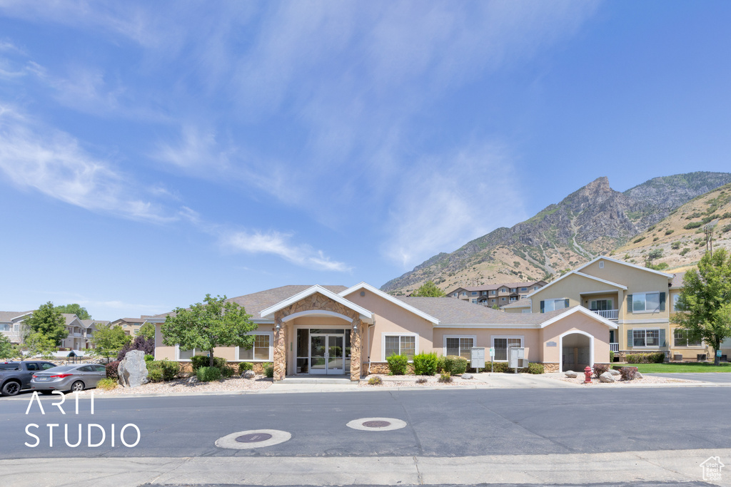 View of property featuring a mountain view