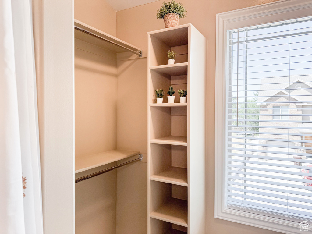 View of walk in closet