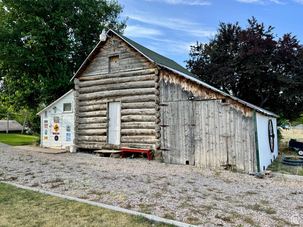 View of barn