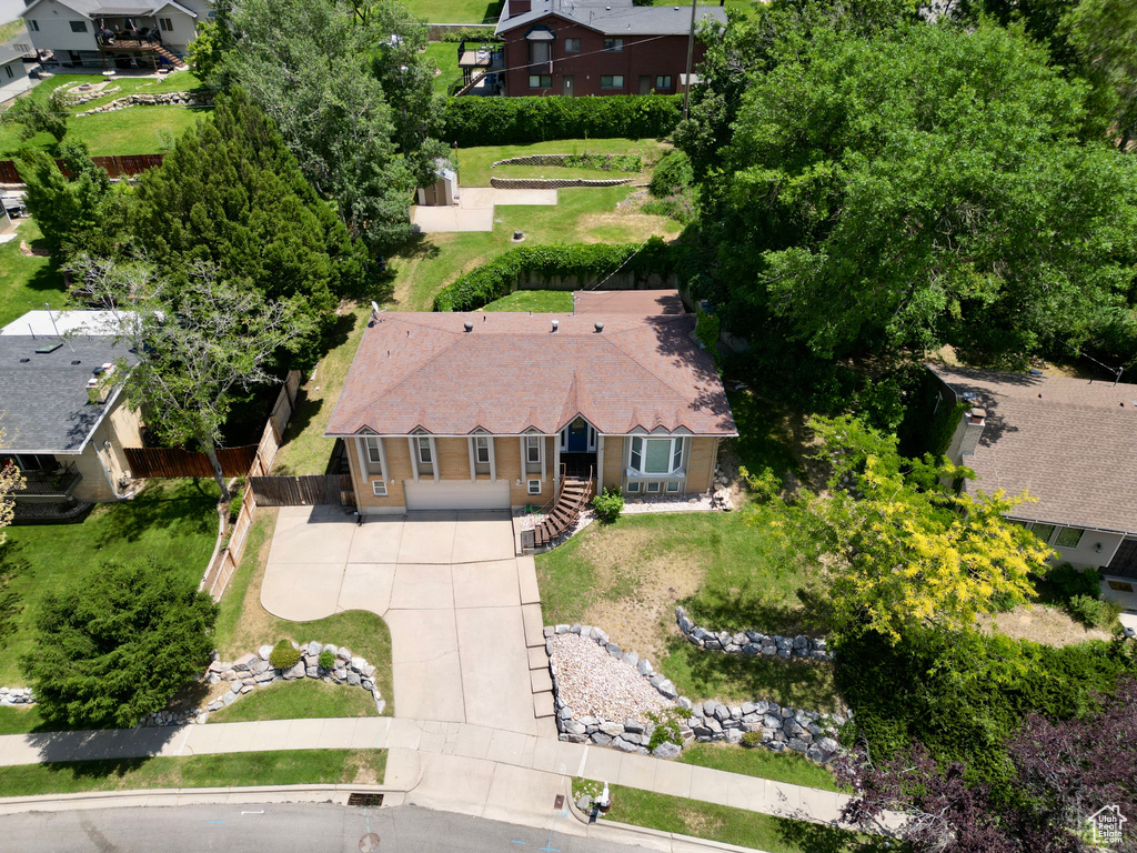 View from above of property
