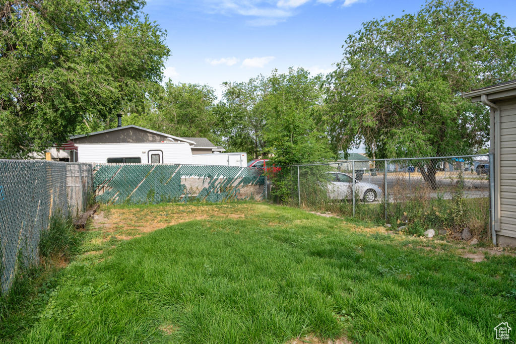 View of fenced yard
