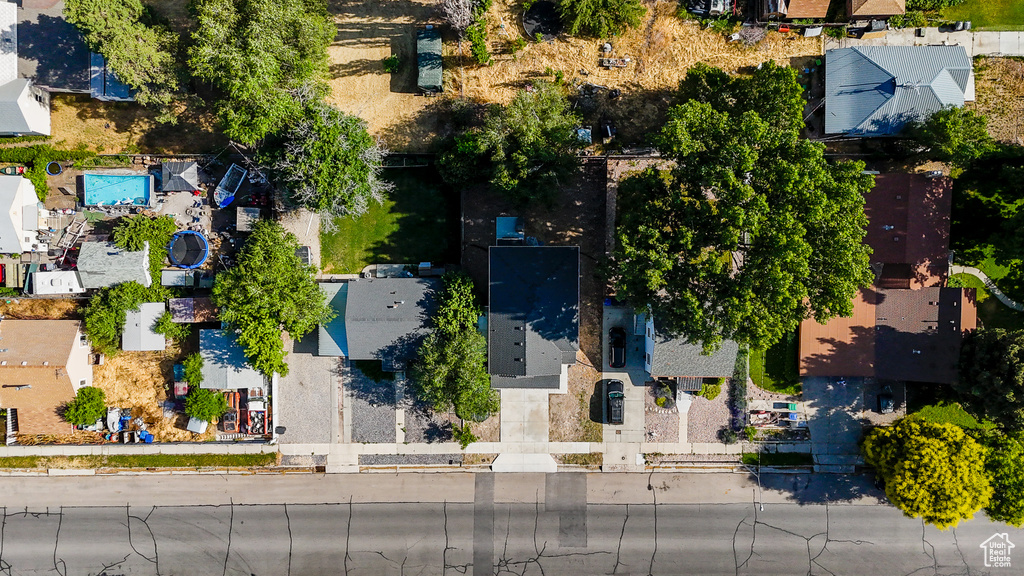 Aerial view of residential area