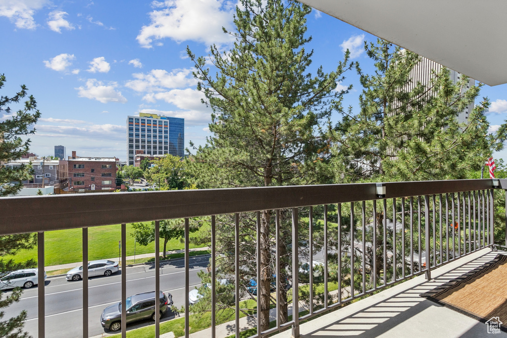 Balcony with a city view