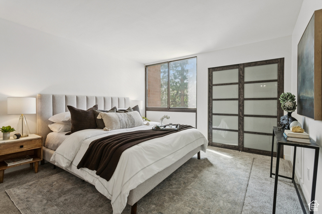 View of carpeted bedroom