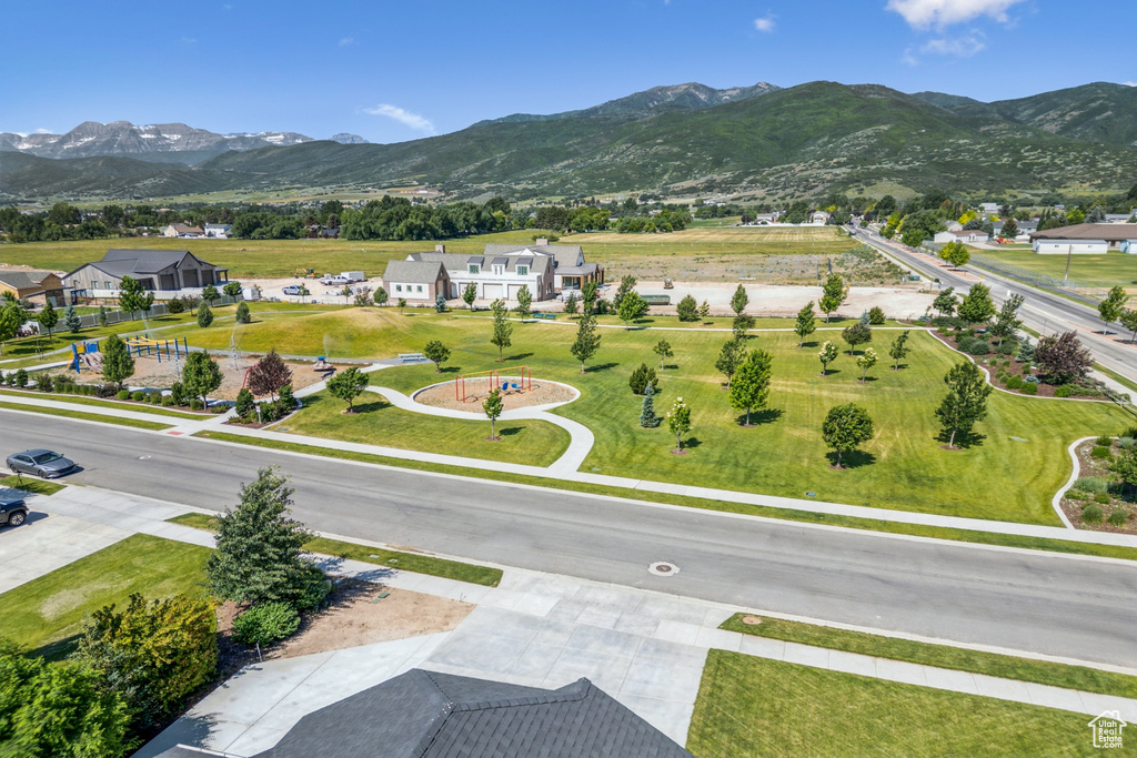 Drone / aerial view of mountains