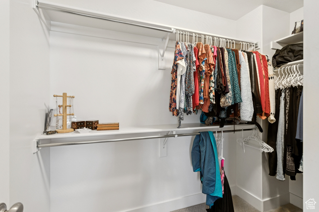 View of spacious closet