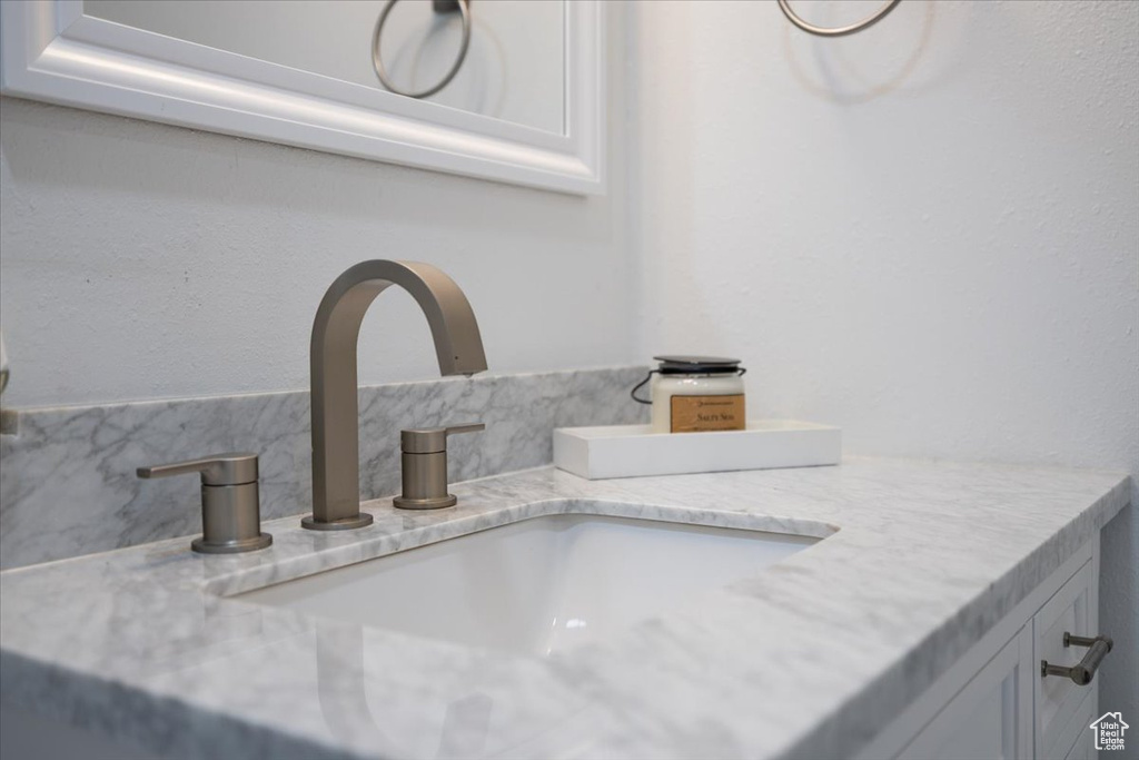 Bathroom view of vanity