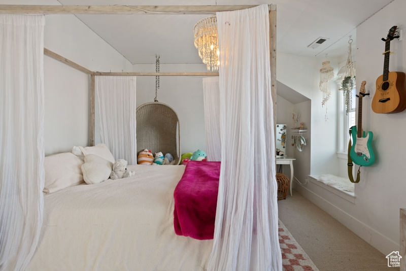 View of carpeted bedroom