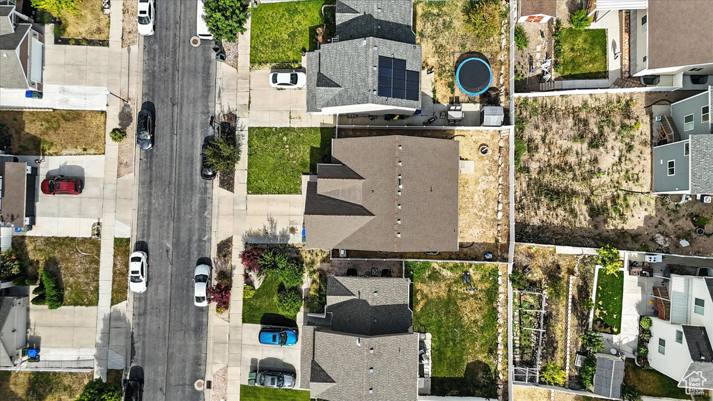 Aerial view of residential area
