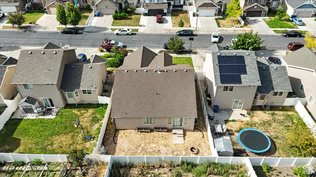 Aerial view of residential area