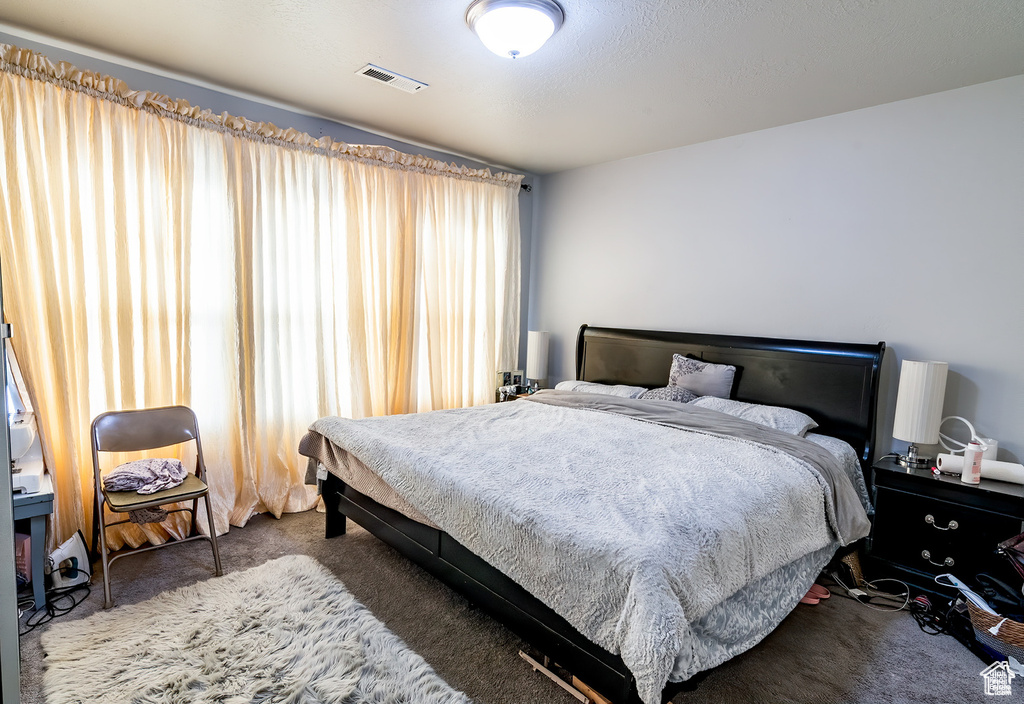 Bedroom featuring carpet floors