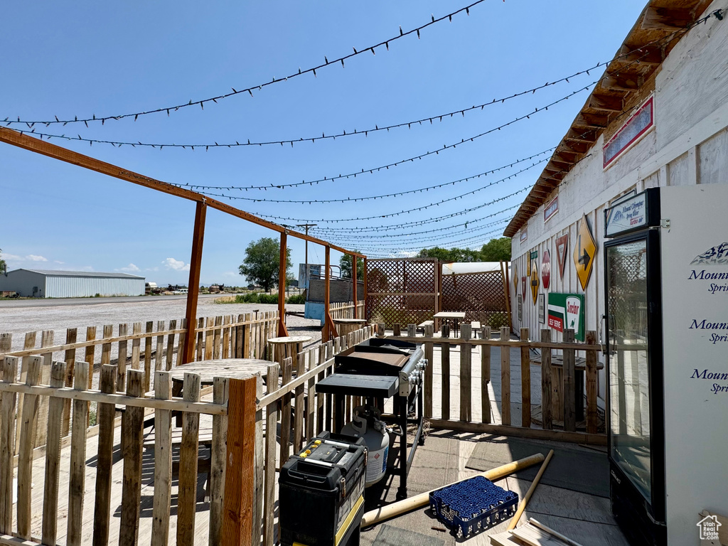 View of wooden terrace