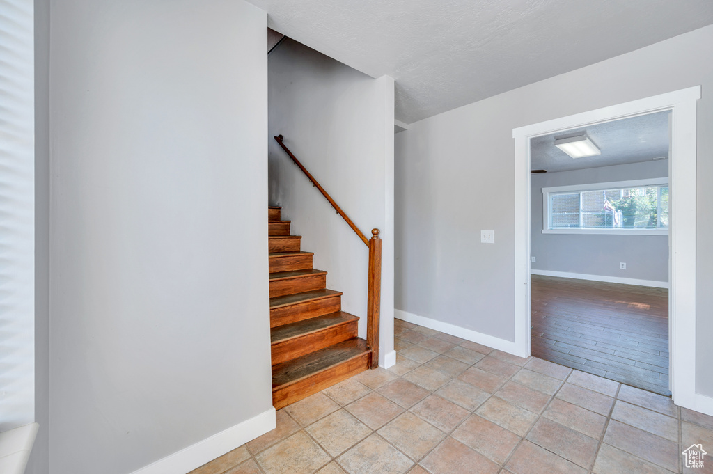 Stairs with baseboards