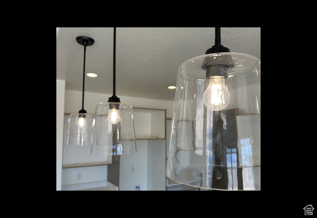 Detailed view of recessed lighting