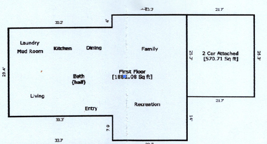 View of floor plan / room layout