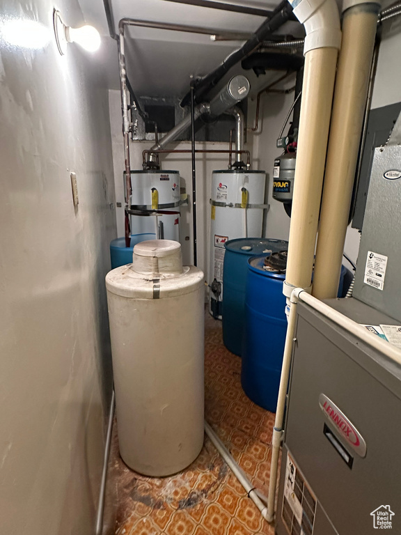 Utilities with secured water heater