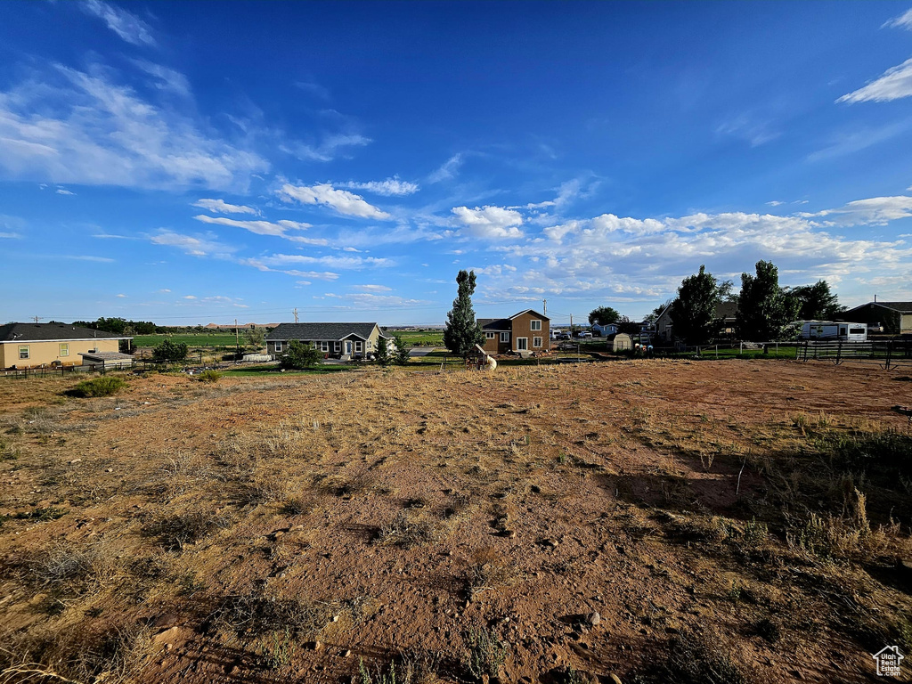 View of yard featuring a view of countryside