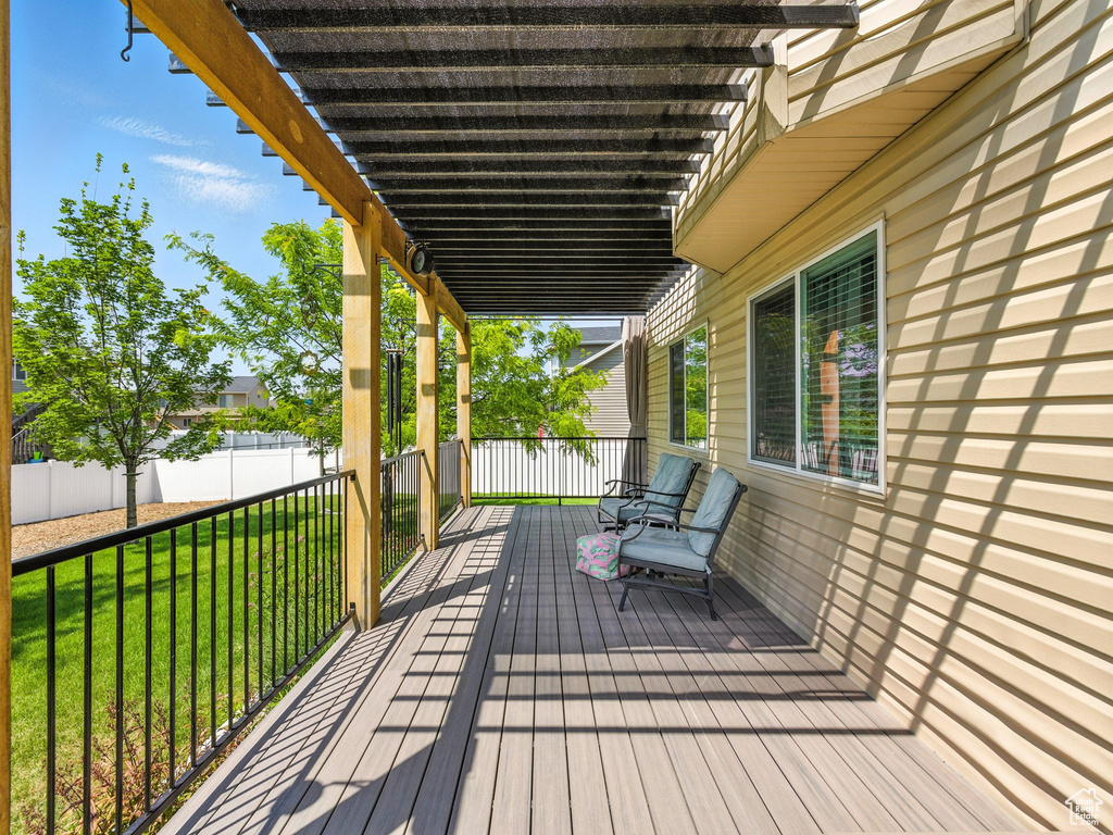 View of wooden terrace