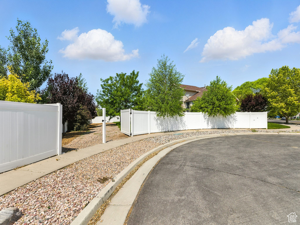 View of street featuring curbs and sidewalks