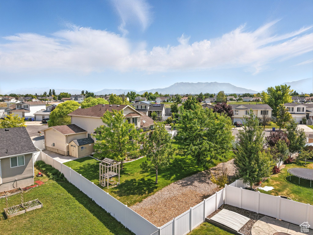 Mountain view featuring nearby suburban area