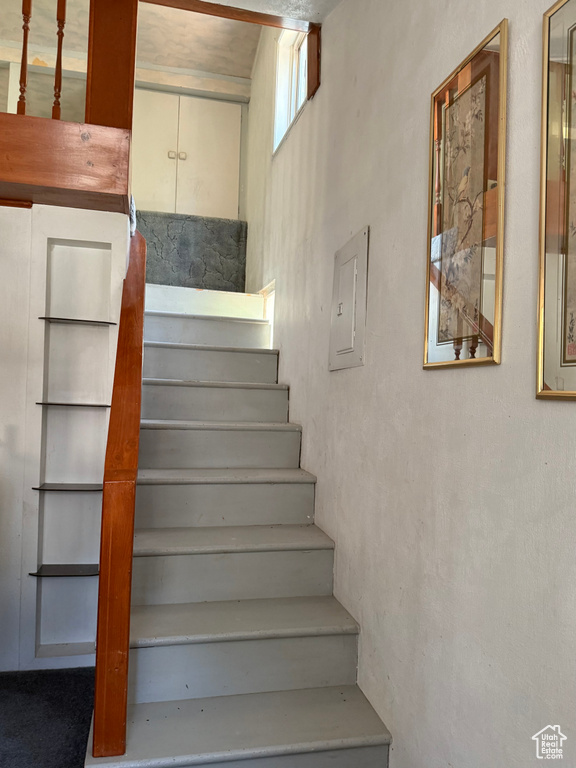 Stairs with electric panel