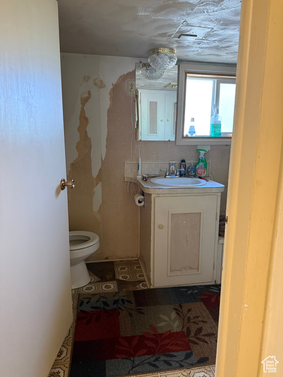 Bathroom featuring toilet and vanity