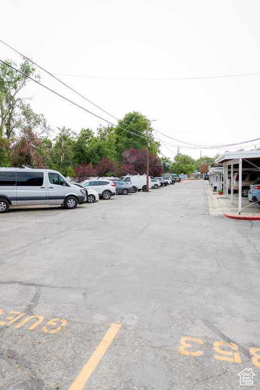 View of uncovered parking lot