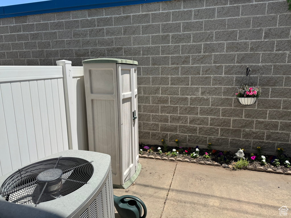 Exterior view of a central air condition unit