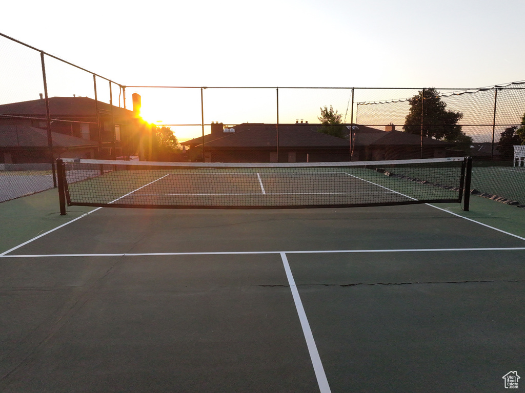 View of tennis court
