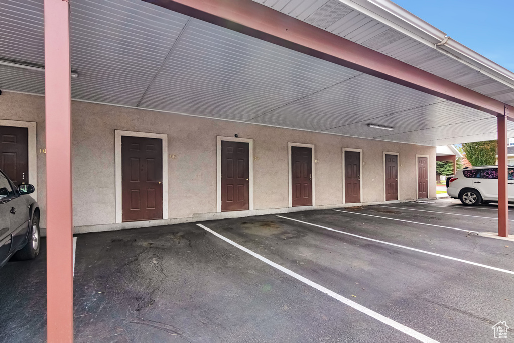 Garage with covered parking