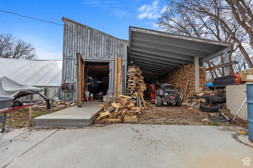View of outbuilding