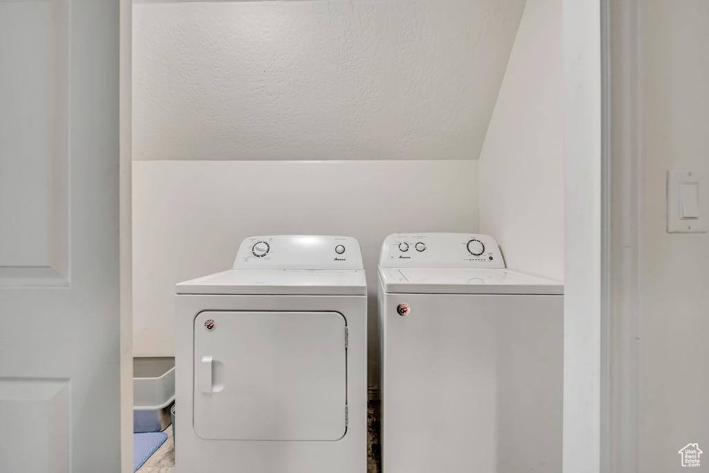 Laundry room with washer and dryer