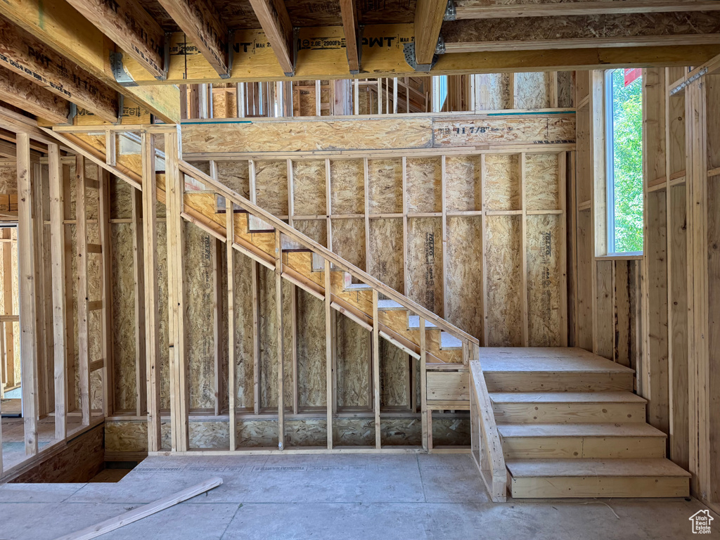 Misc room with stairs