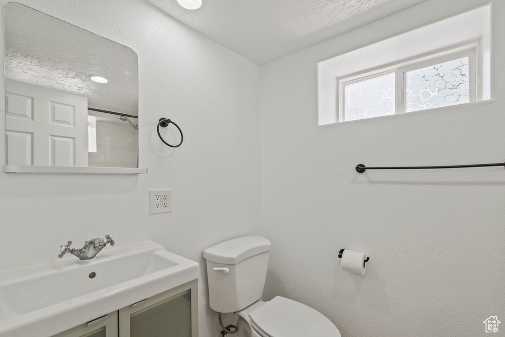 Bathroom featuring toilet and vanity