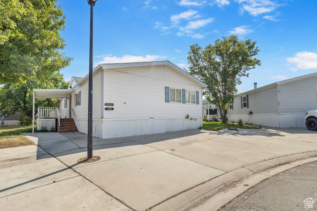 View of front of property with covered porch