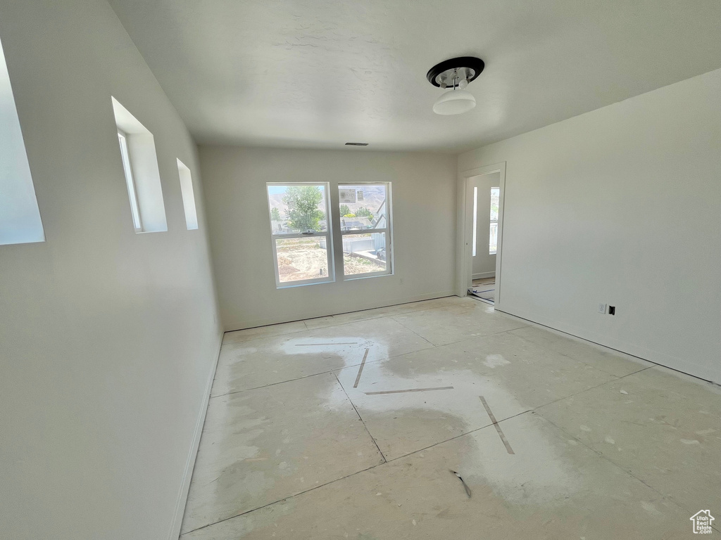 Empty room with baseboards