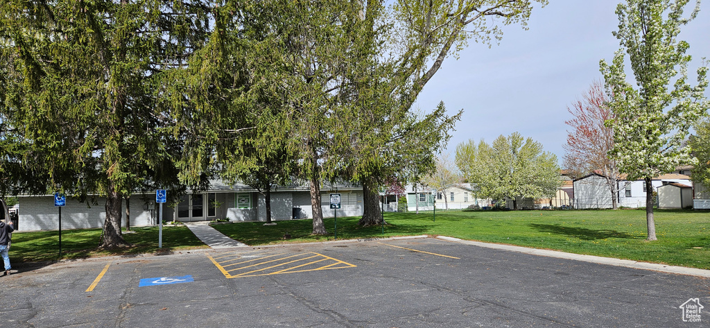 View of uncovered parking lot