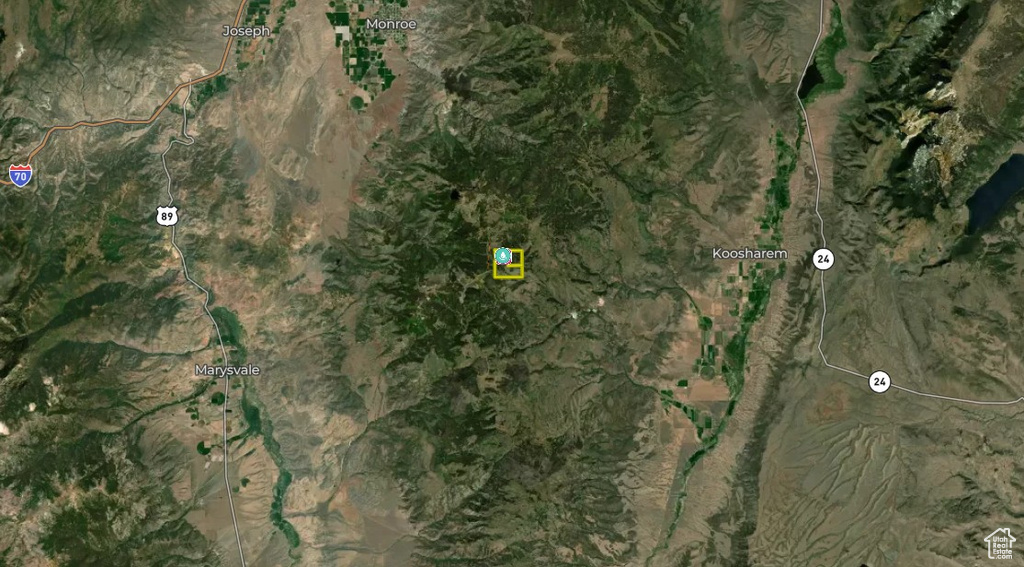 Aerial overview of property's location