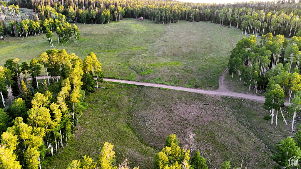 Aerial view of sparsely populated area
