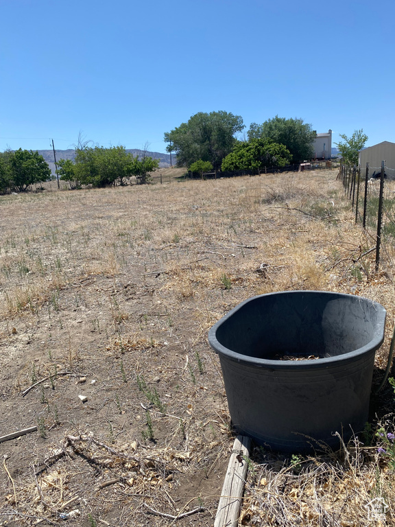View of yard featuring a view of countryside