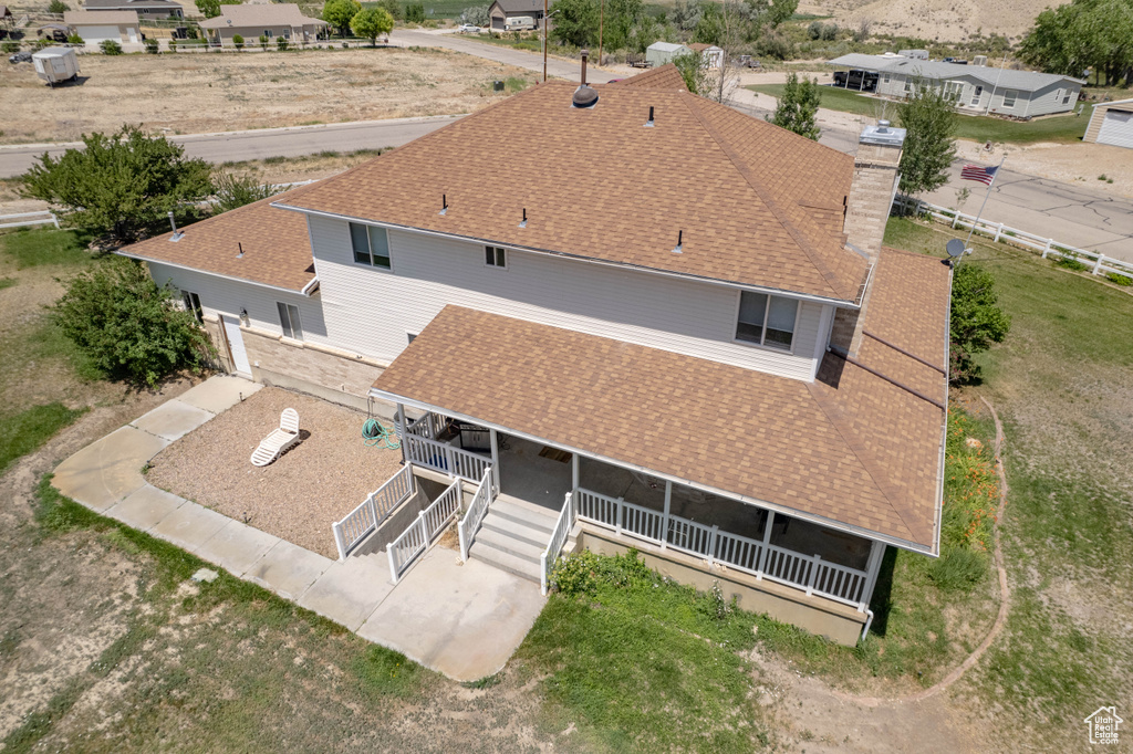 View from above of property
