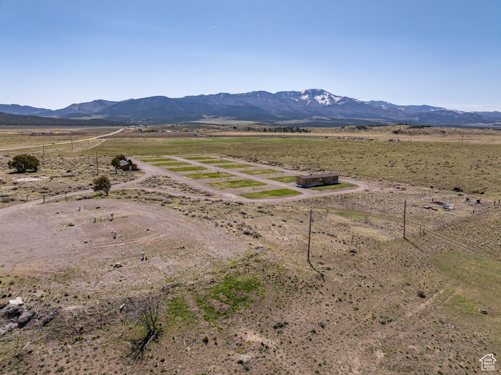 View of mountain background with rural landscape