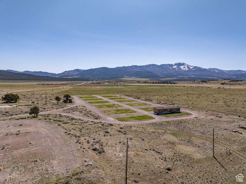 View of mountain background with rural landscape